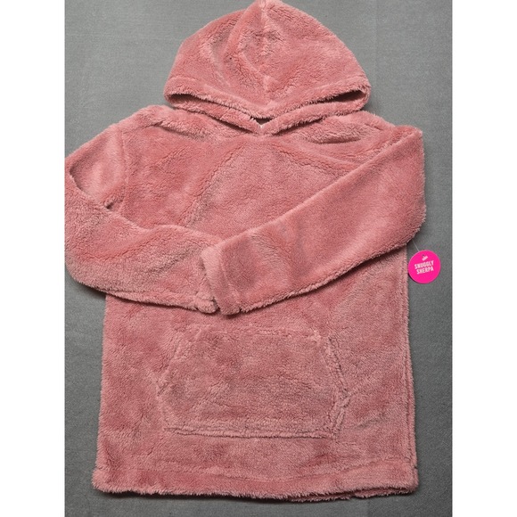 The Children's Place Other - The Childrens Place Girls Flora Pink Snuggly Sherpa Pullover Hoodie Size M 7/8